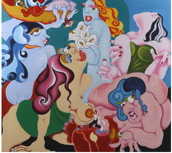 Bild DAMEN 185x165cm