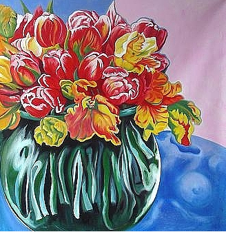Bild TULPEN 100x100cm