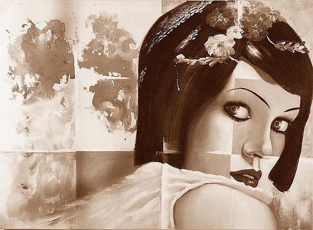 Bild ASIA GIRL 150x110 Sepia