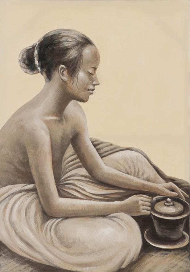 Bild CHINESISCHE DAME 70x100cm