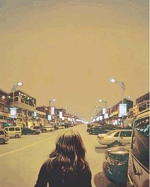 Bild GIRL IN THE CITY II 80 x 120 cm