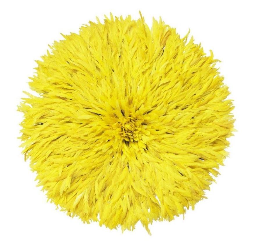 Wanddeko JUJU D80cm gelbe Feder