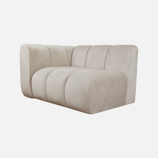 Linkes GLORIA-Element für modulares INSEL-SOFA beige