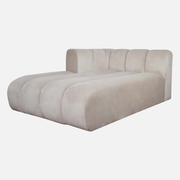 Linke GLORIA Chaiselongue für modulares INSEL-SOFA beige