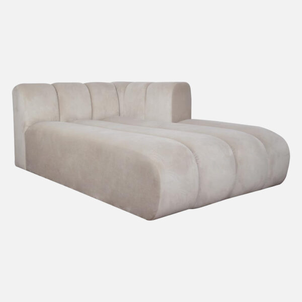 Rechte GLORIA Chaiselongue für modulares INSELSOFA beige