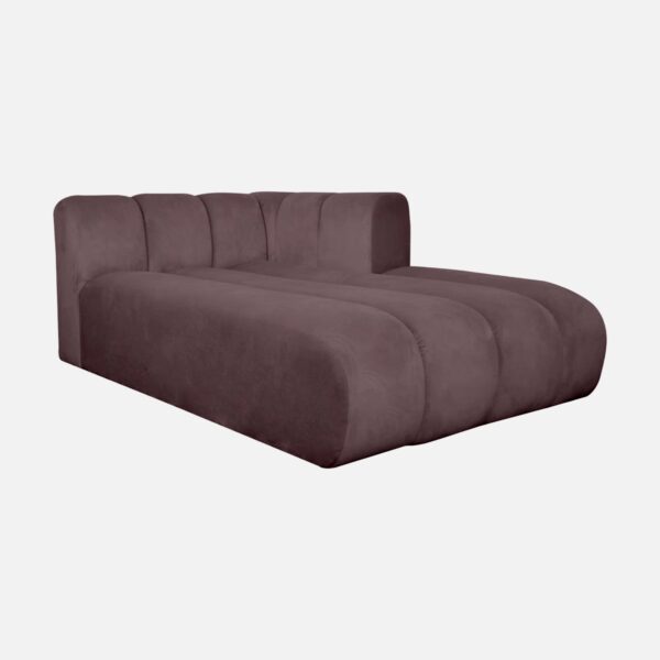 Rechte GLORIA Chaiselongue für modulares INSEL-SOFA Lila